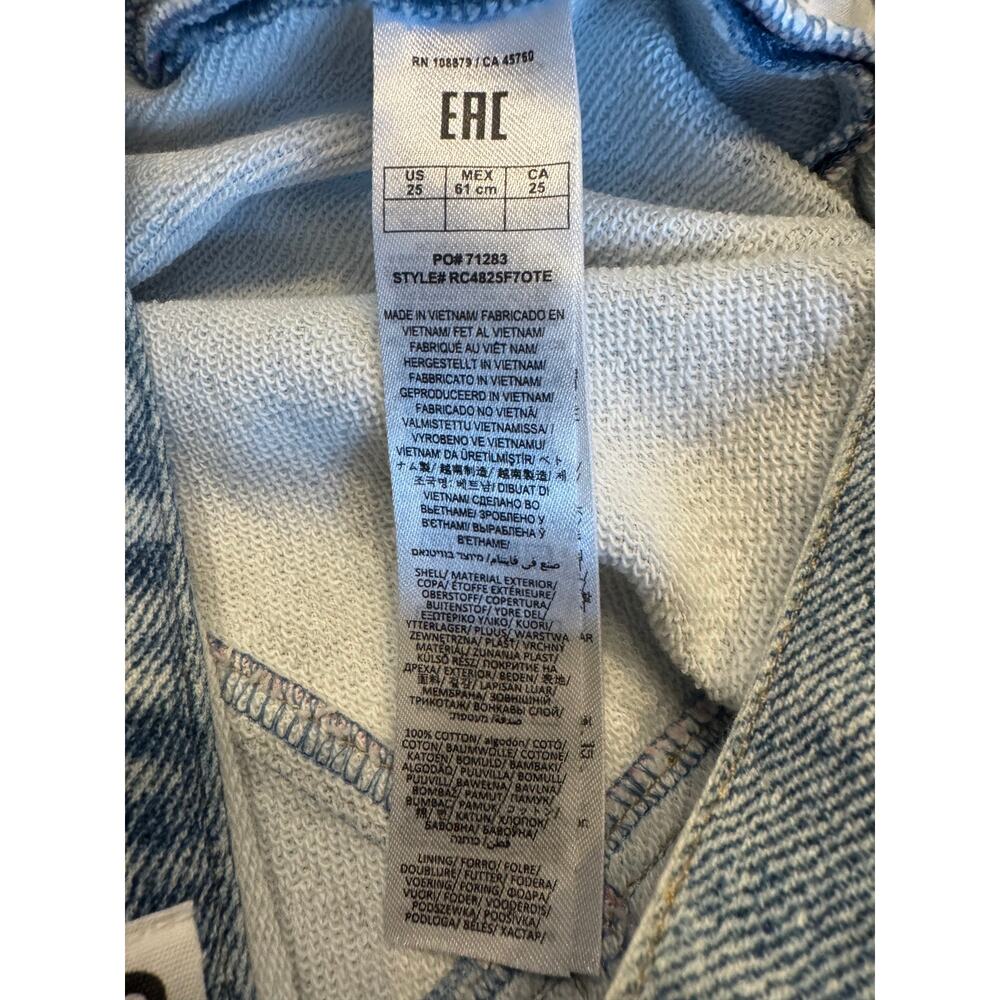 Rag & Bone Miramar Printed Jeans Light Wash Size 25 Wide Leg High Rise - Picture 5 of 6